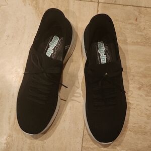 Skechers Black Mesh Slip-On Shoes